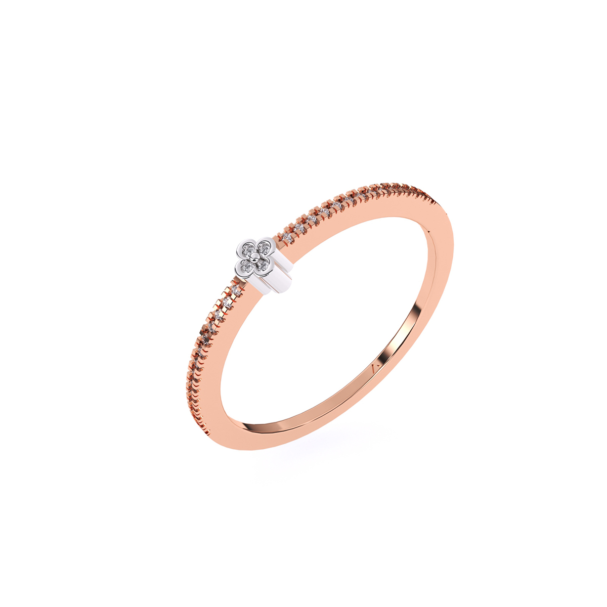 Gorgeous Two Tone Lab Grown Ring